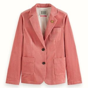 Scotch & Soda Pink Corduroy Blazer Size XS